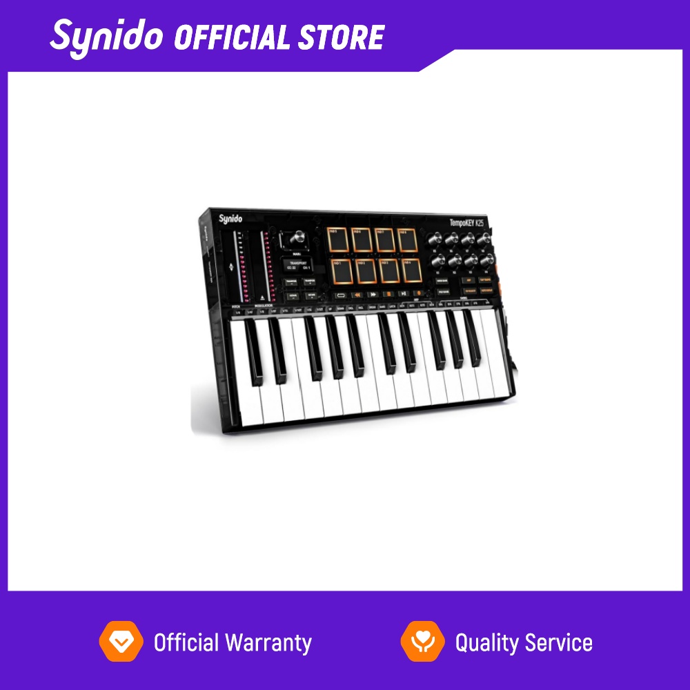 Synido Tempokey K25 USB MIDI K - Midi Controller Pad incelemesi ve fiyatı